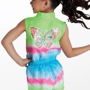 Colorful Butterfly Sequin Jumpsuit